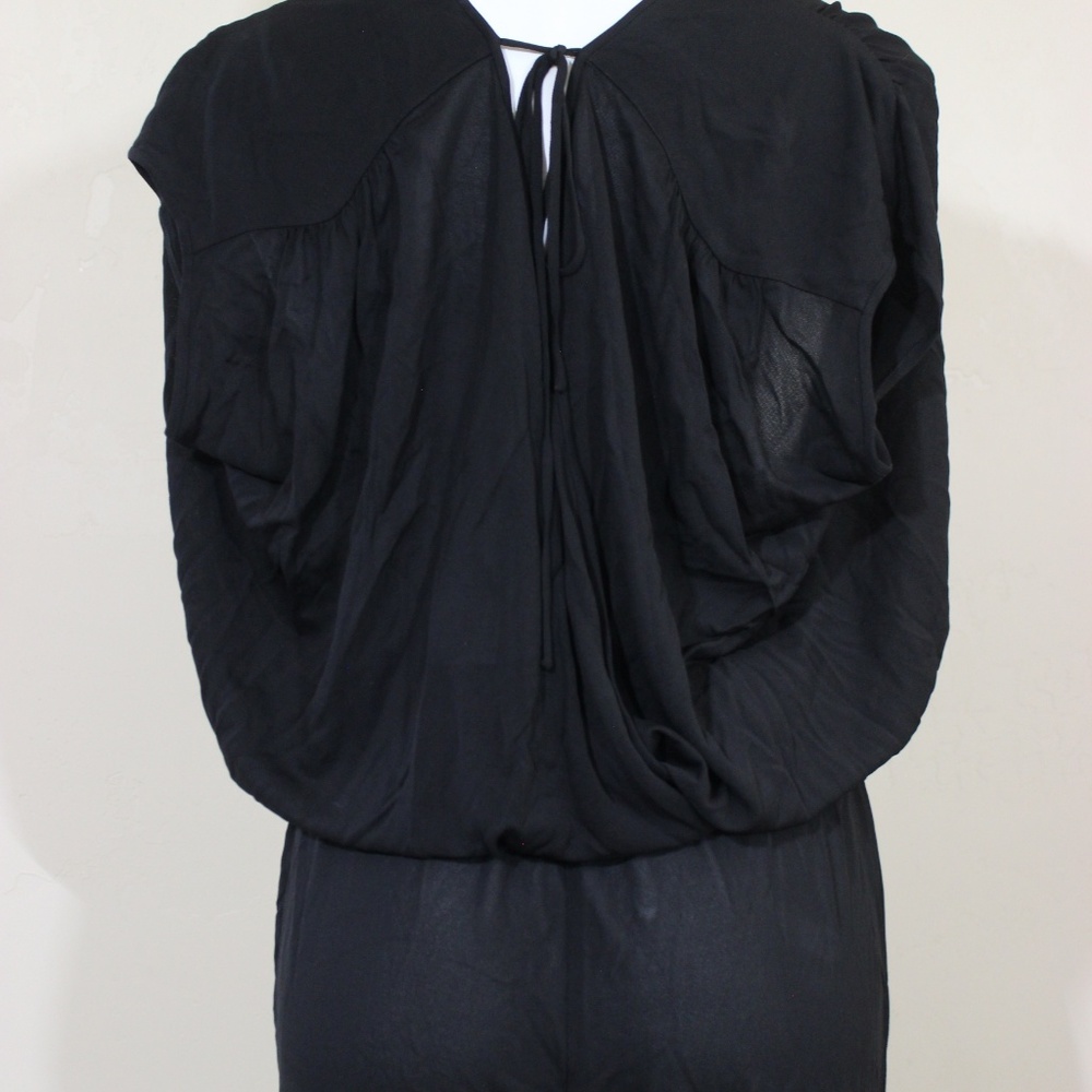 Halston Jumpsuit V Neck Sleeveless Slim Viscose - Picture 5 of 6